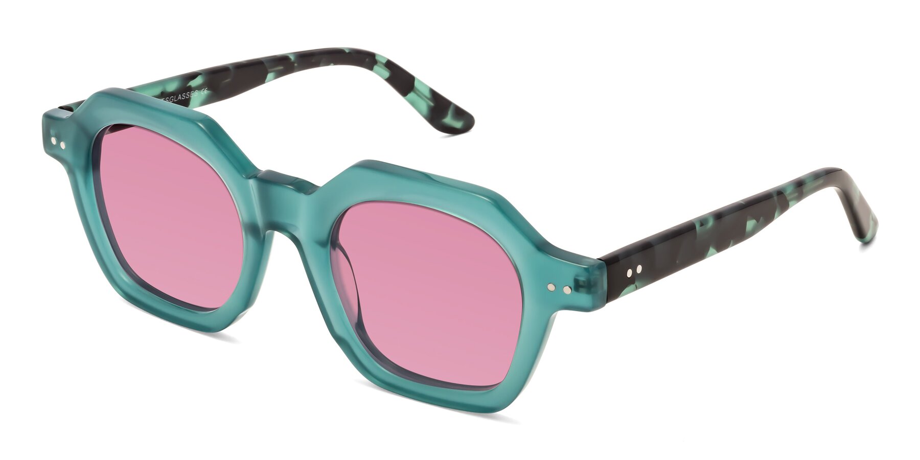 Angle of Vector in Transparent Teal with Medium Wine Tinted Lenses