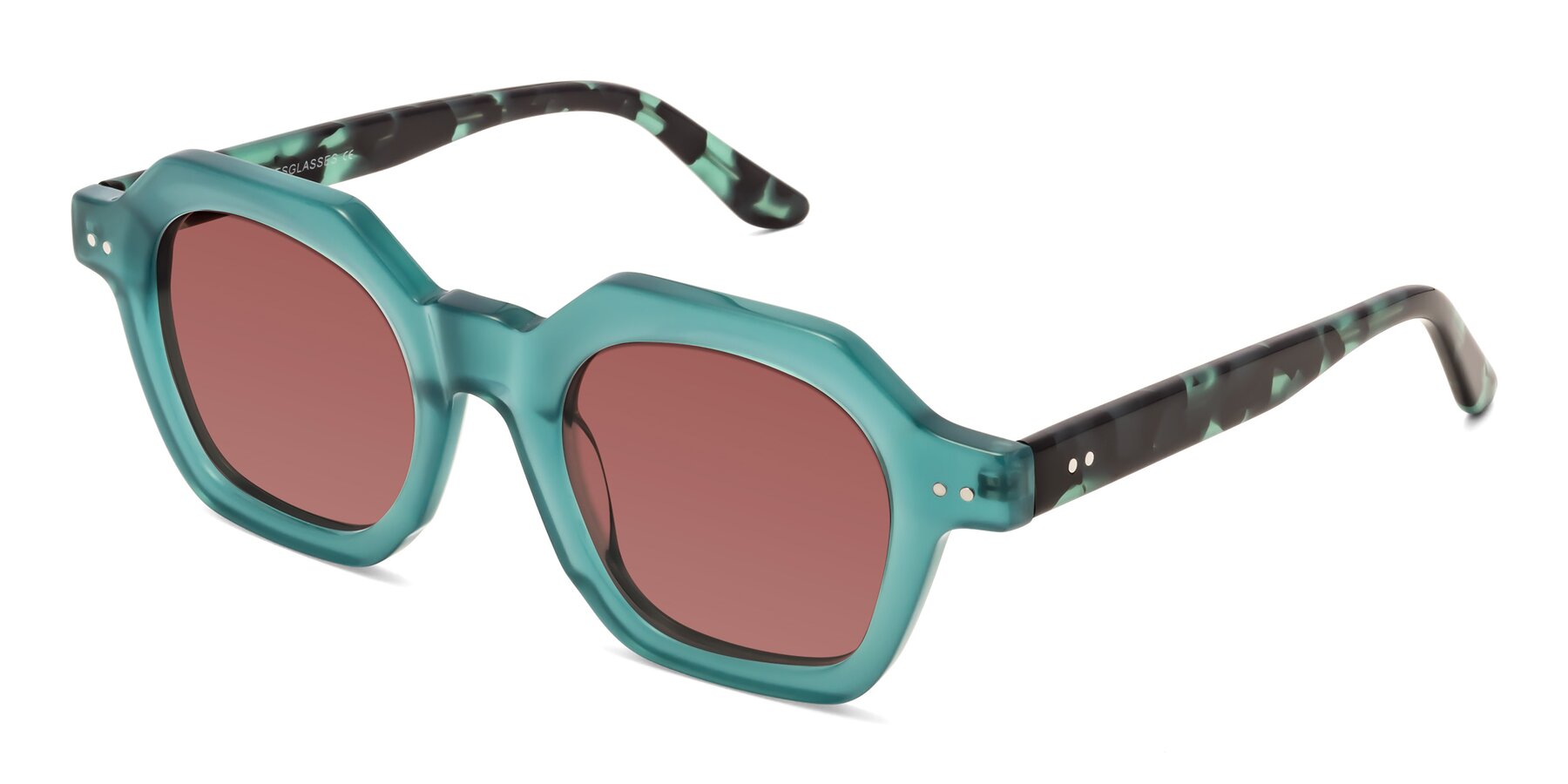 Angle of Vector in Transparent Teal with Garnet Tinted Lenses