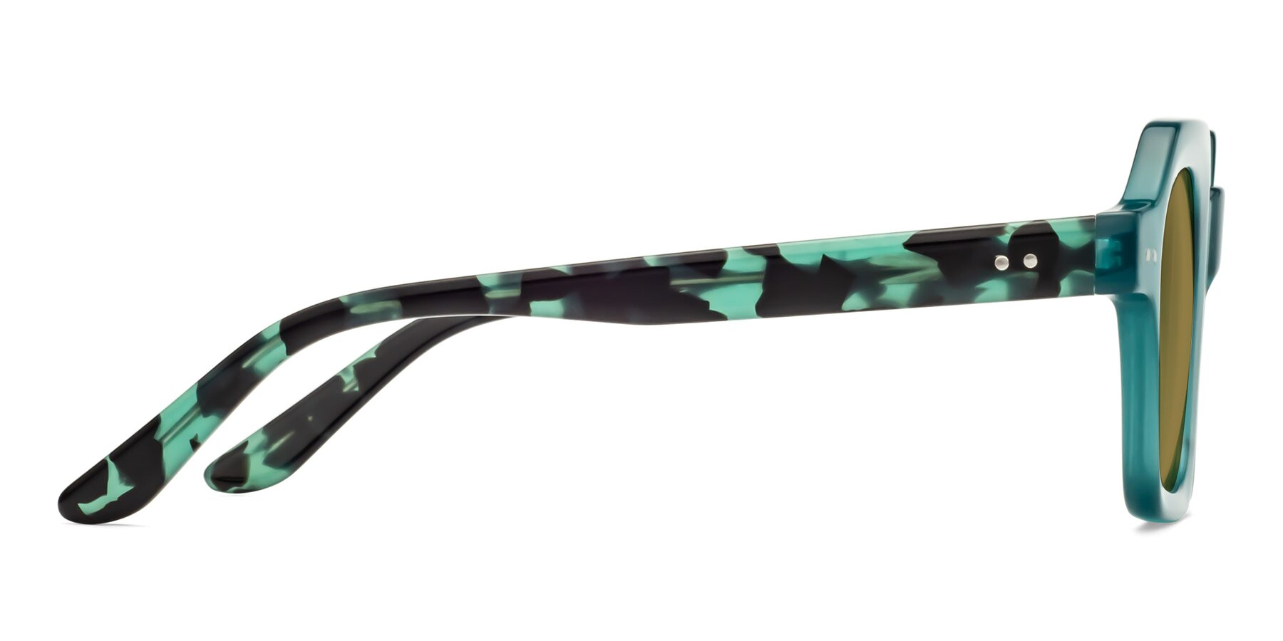 Side of Vector in Transparent Teal with Brown Polarized Lenses