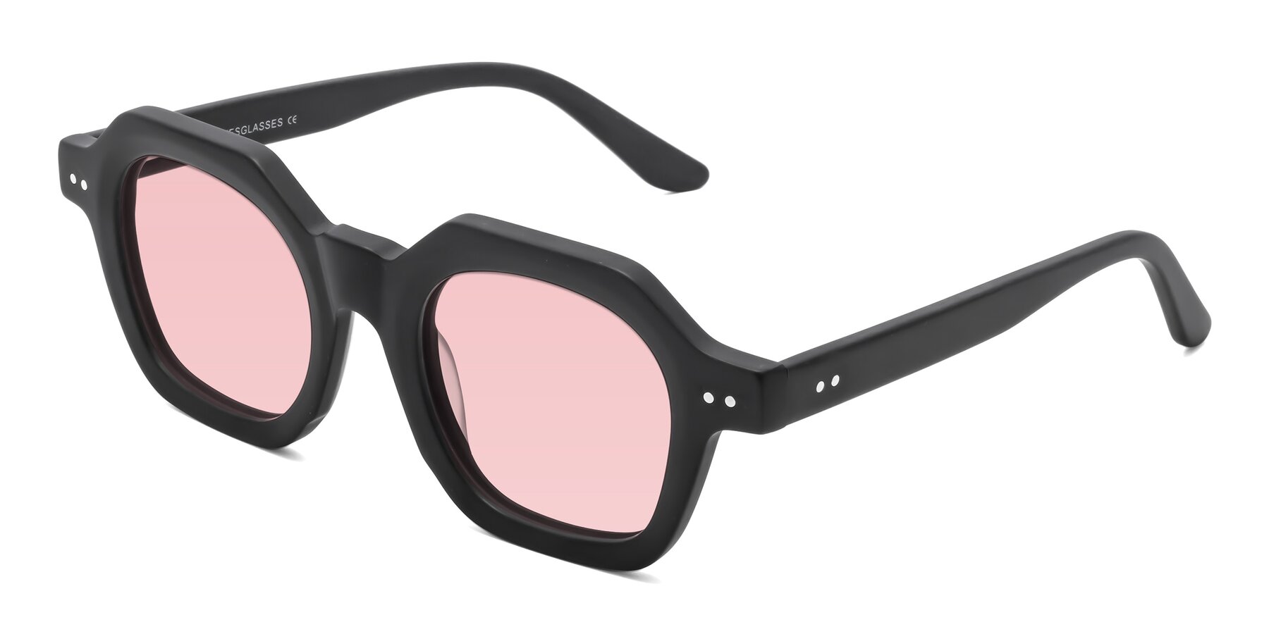 Angle of Vector in Matte Black with Light Garnet Tinted Lenses