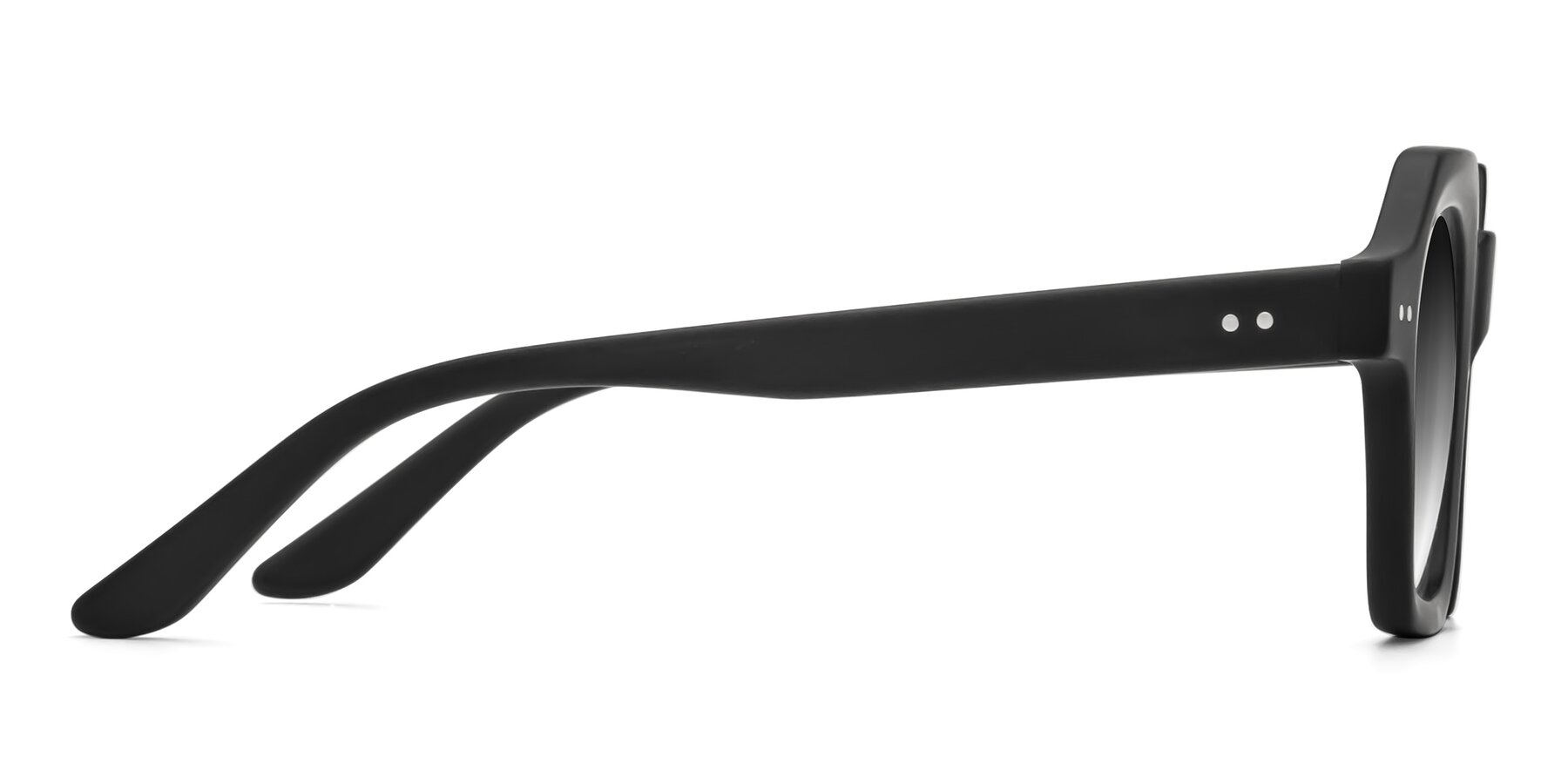 Side of Vector in Matte Black with Gray Gradient Lenses