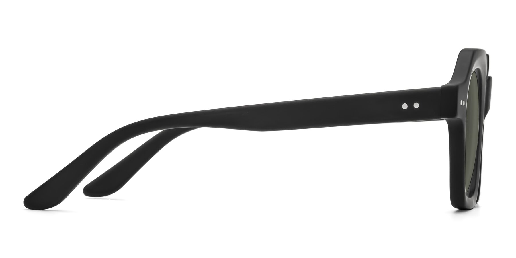 Side of Vector in Matte Black with Gray Polarized Lenses