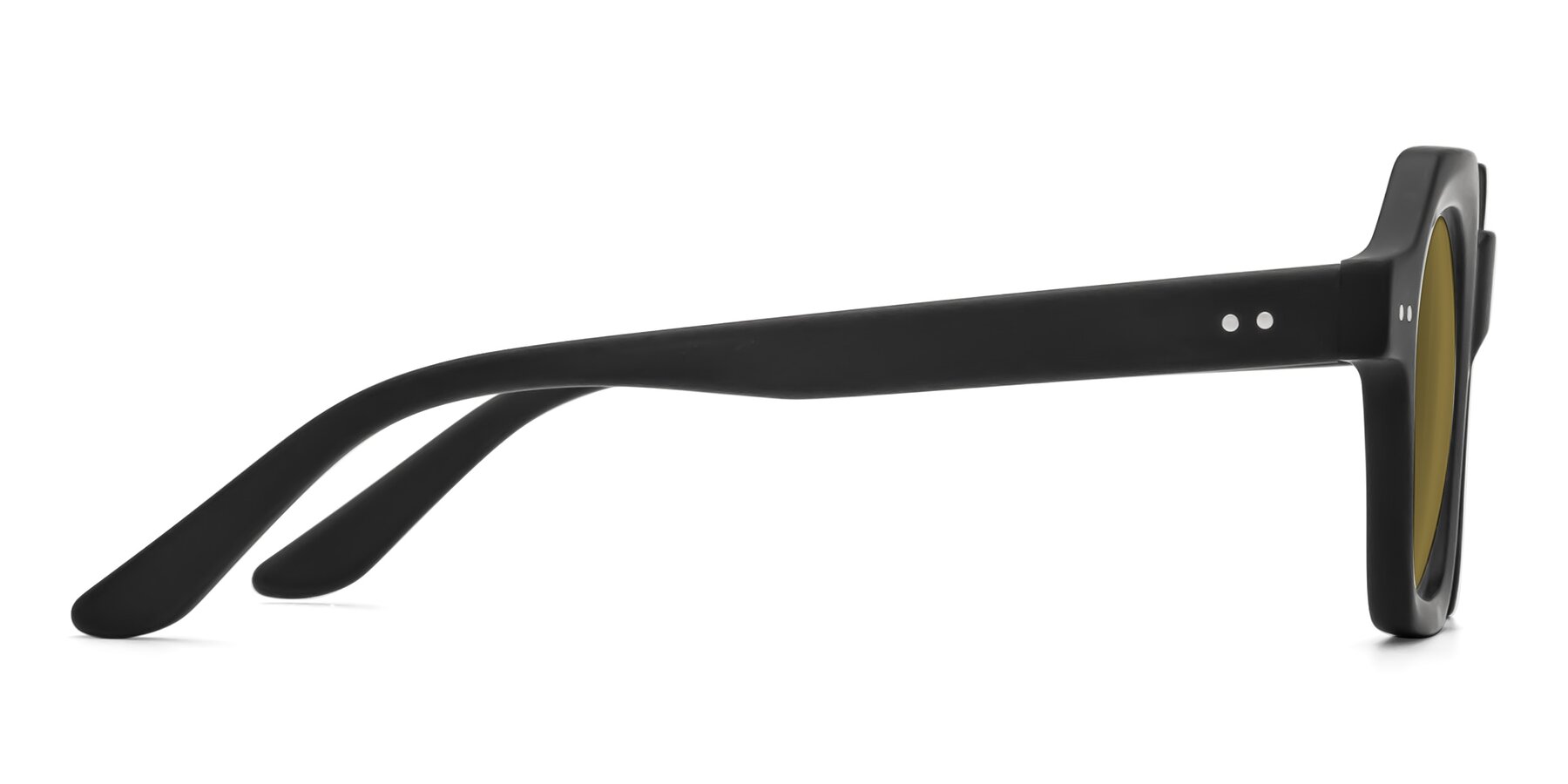Side of Vector in Matte Black with Brown Polarized Lenses