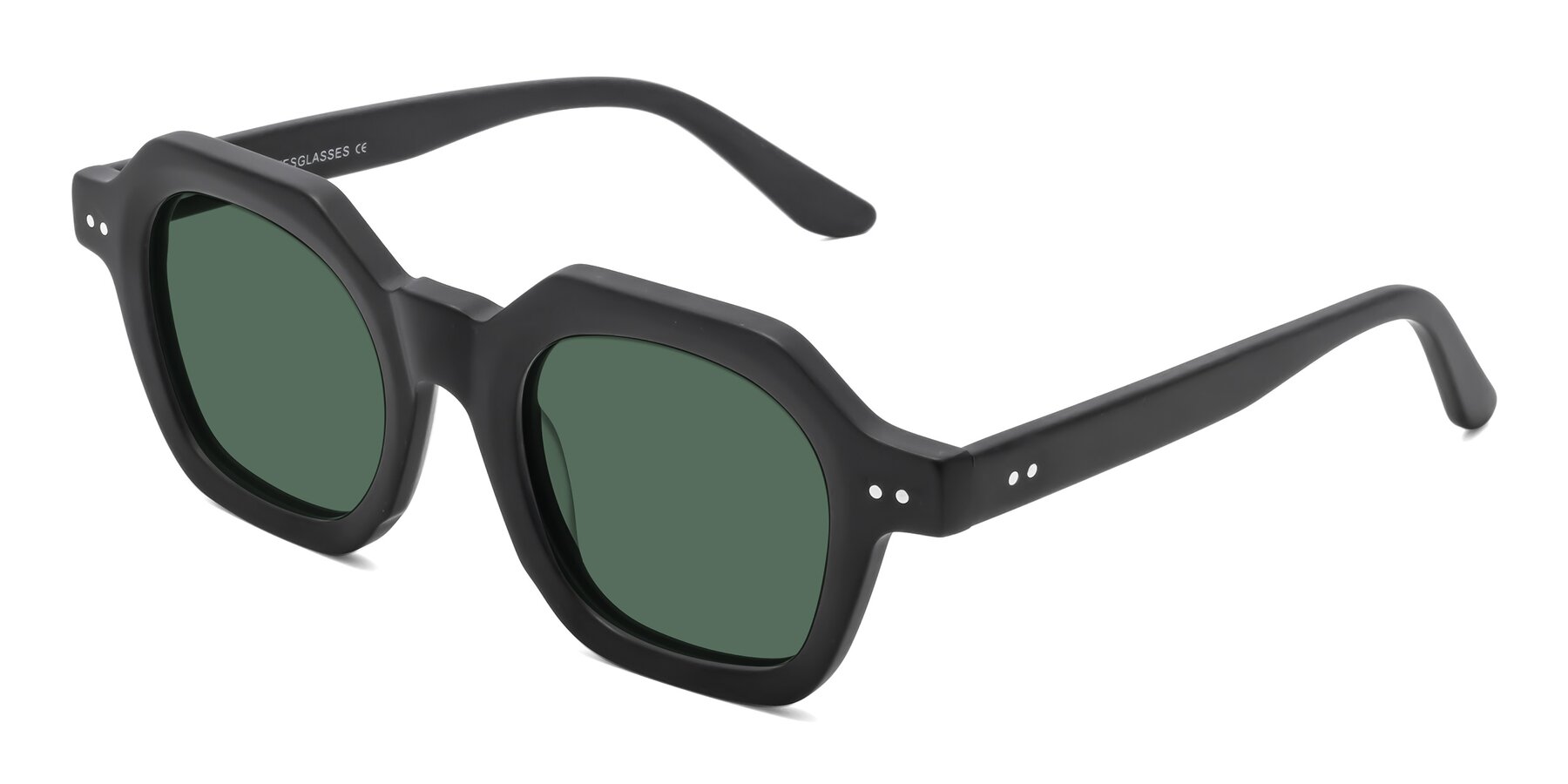 Angle of Vector in Matte Black with Green Polarized Lenses
