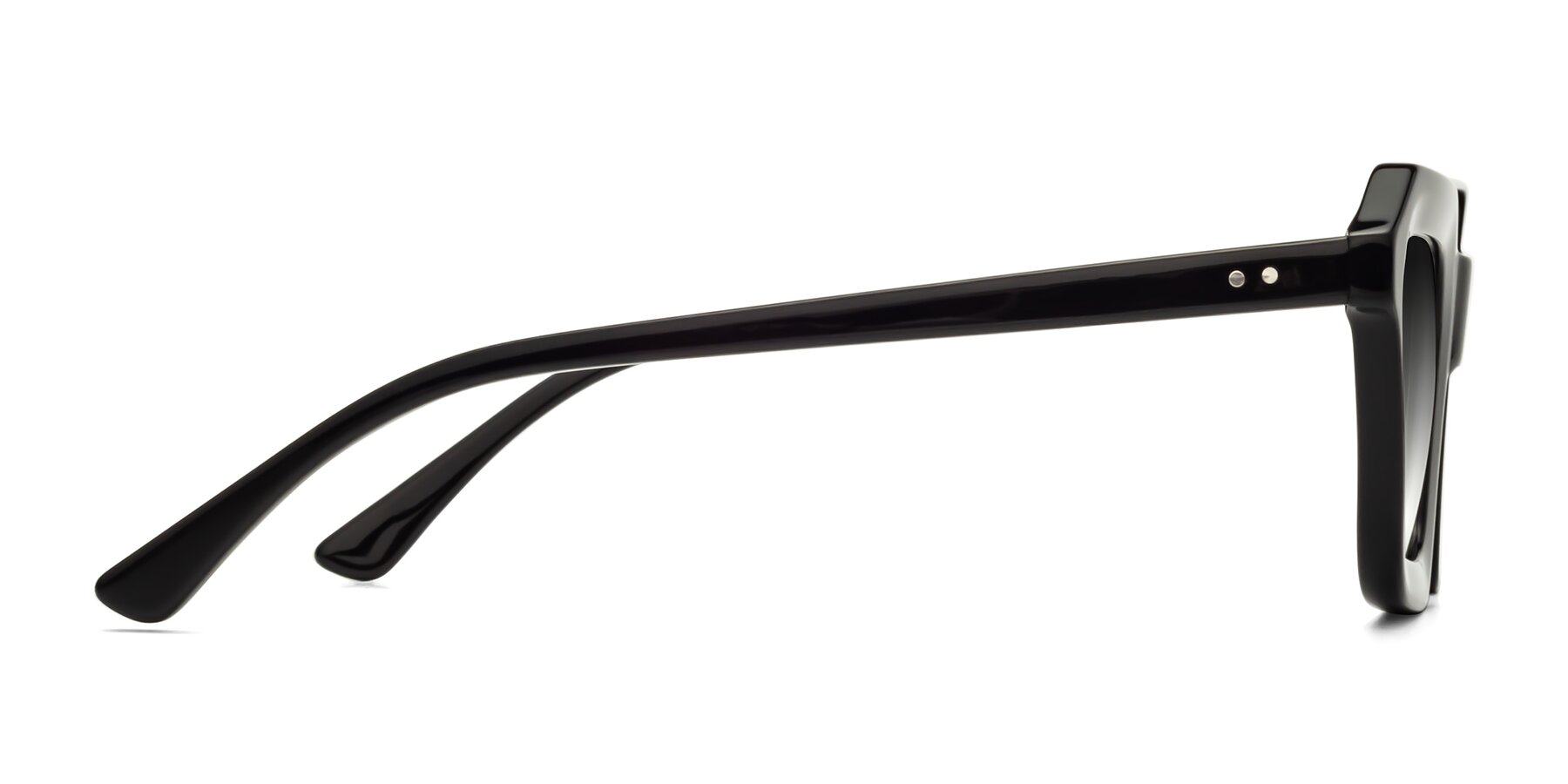 Side of George in Black with Gray Gradient Lenses