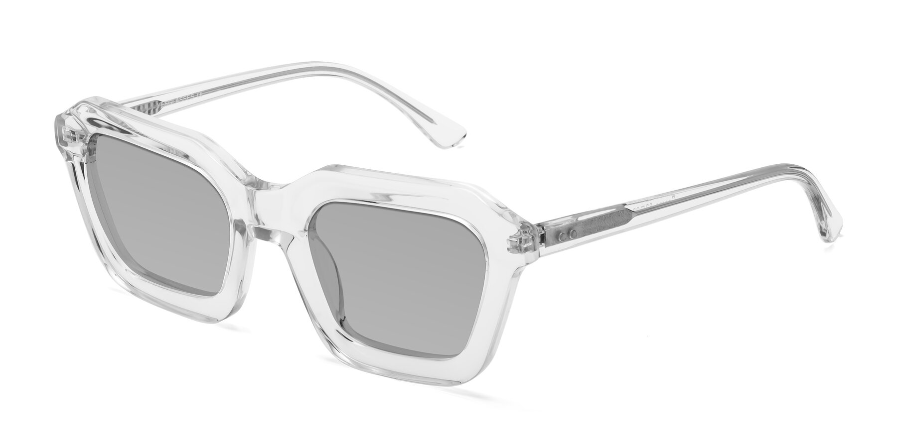 Angle of George in Clear with Light Gray Tinted Lenses