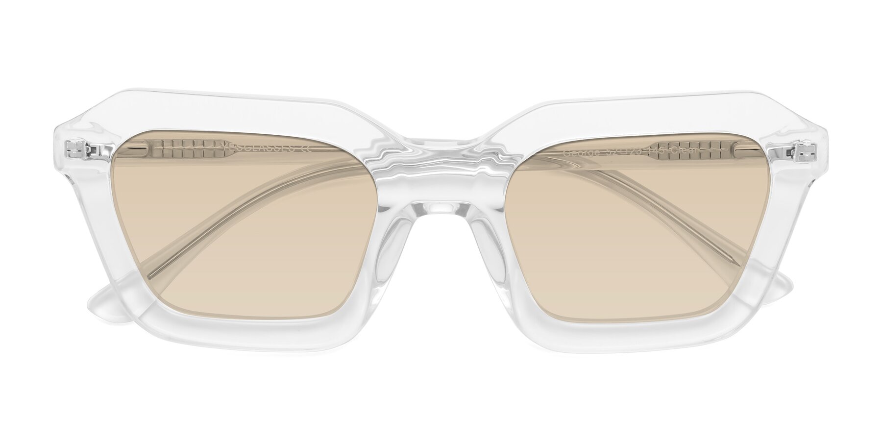 Folded Front of George in Clear with Light Brown Tinted Lenses