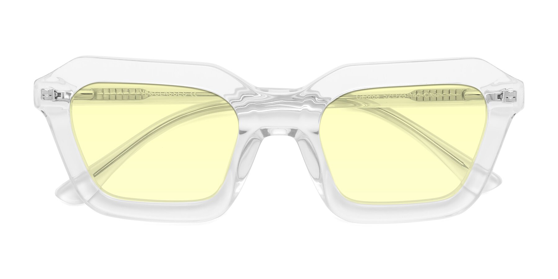 Folded Front of George in Clear with Light Yellow Tinted Lenses