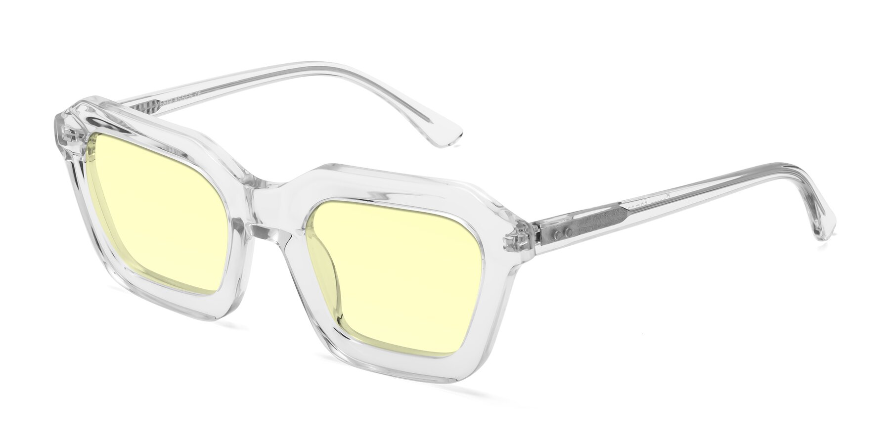 Angle of George in Clear with Light Yellow Tinted Lenses