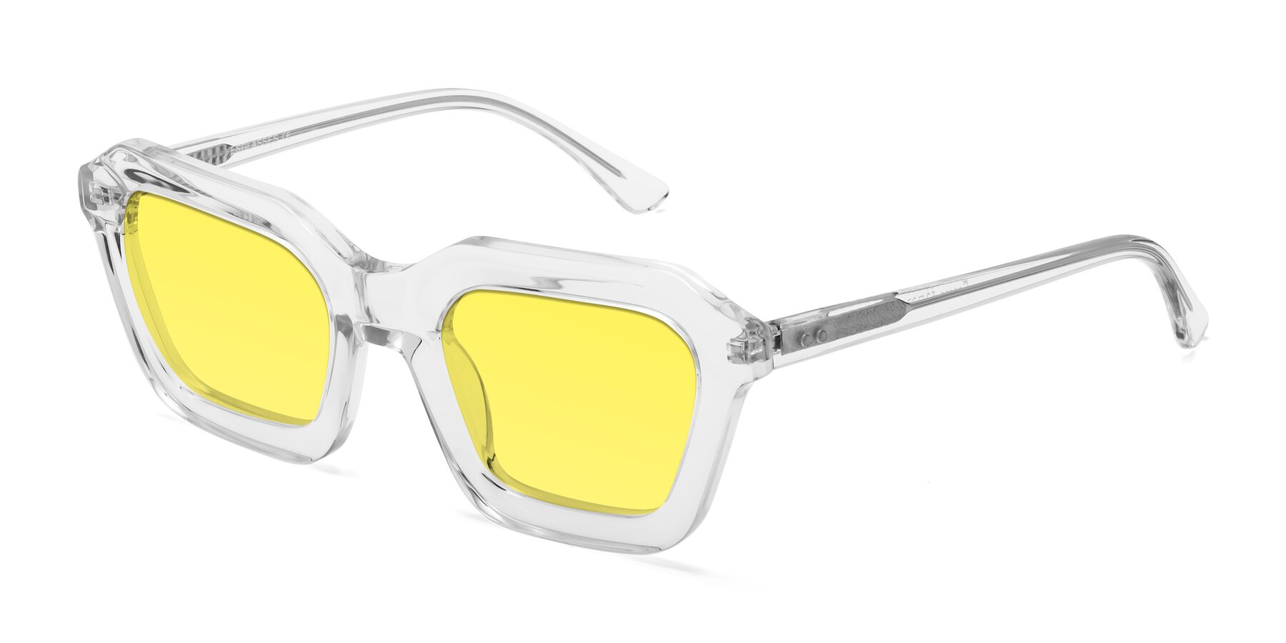 Angle of George in Clear with Medium Yellow Tinted Lenses