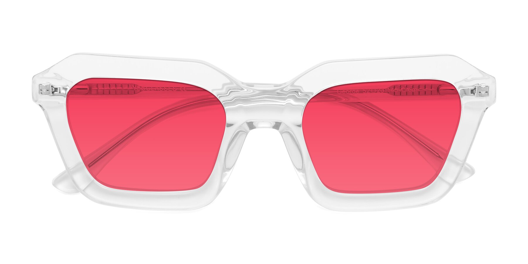 Folded Front of George in Clear with Red Tinted Lenses