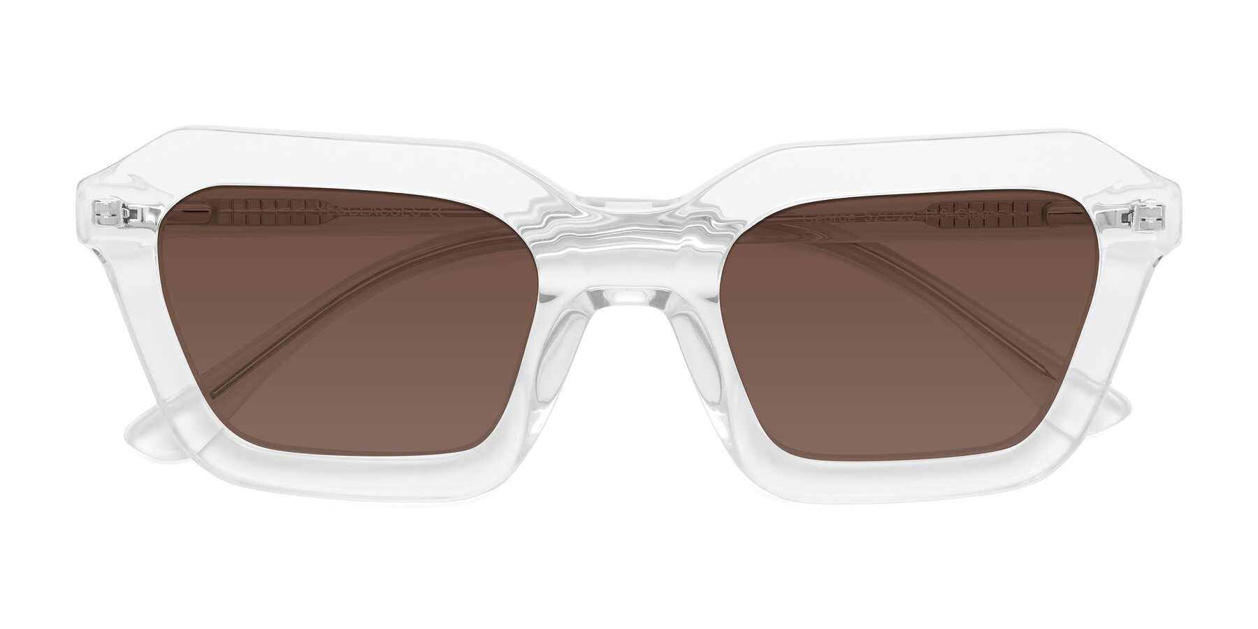 Folded Front of George in Clear with Brown Tinted Lenses