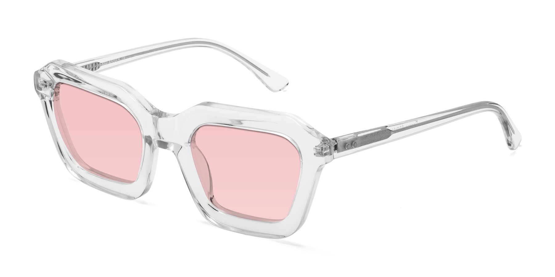 Angle of George in Clear with Light Garnet Tinted Lenses