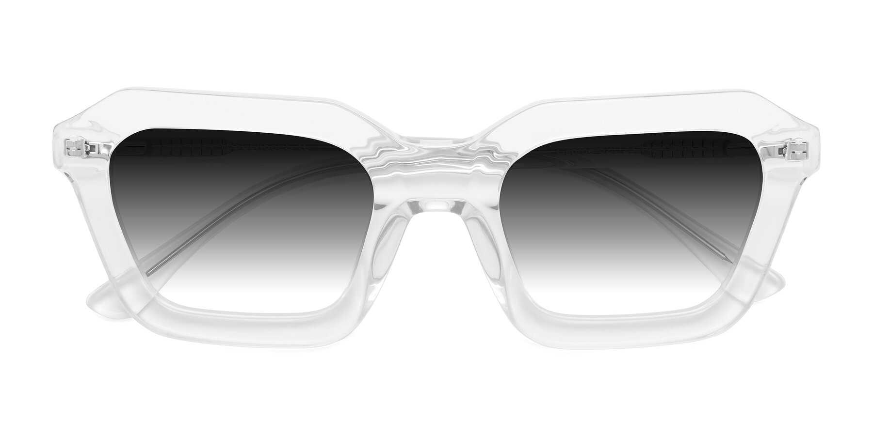 Folded Front of George in Clear with Gray Gradient Lenses