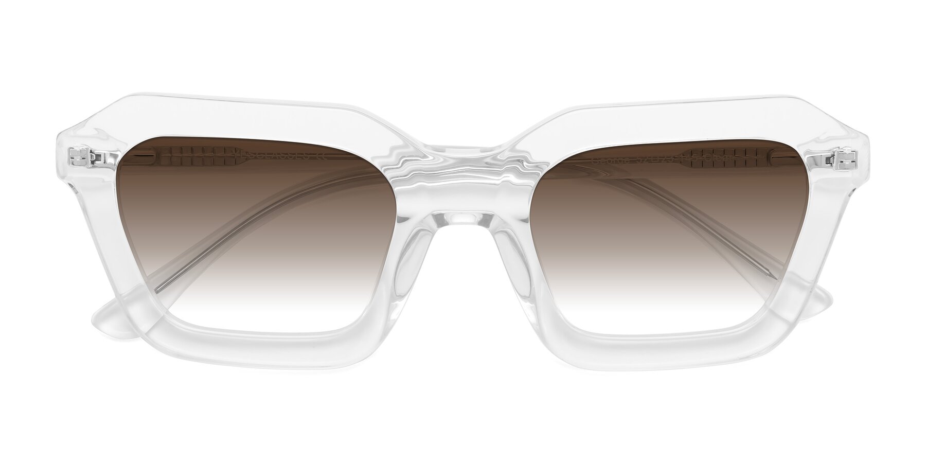 Folded Front of George in Clear with Brown Gradient Lenses