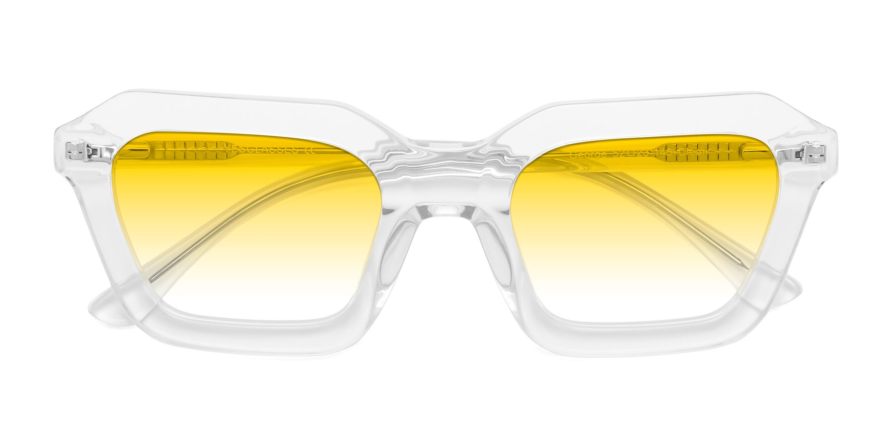 Folded Front of George in Clear with Yellow Gradient Lenses