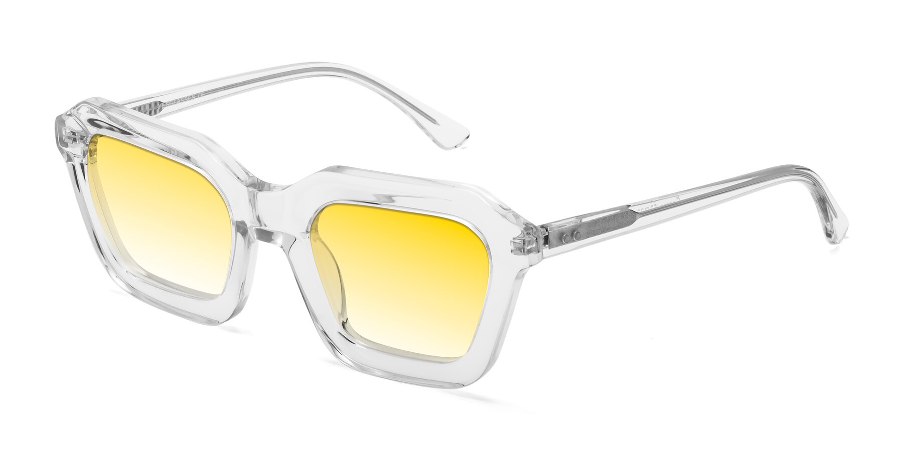 Angle of George in Clear with Yellow Gradient Lenses