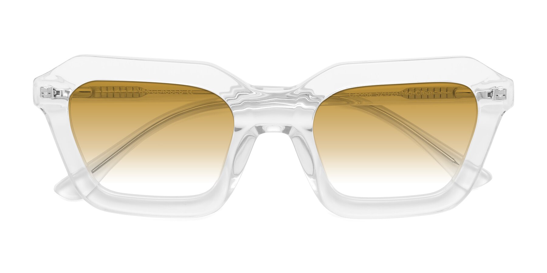 Folded Front of George in Clear with Champagne Gradient Lenses