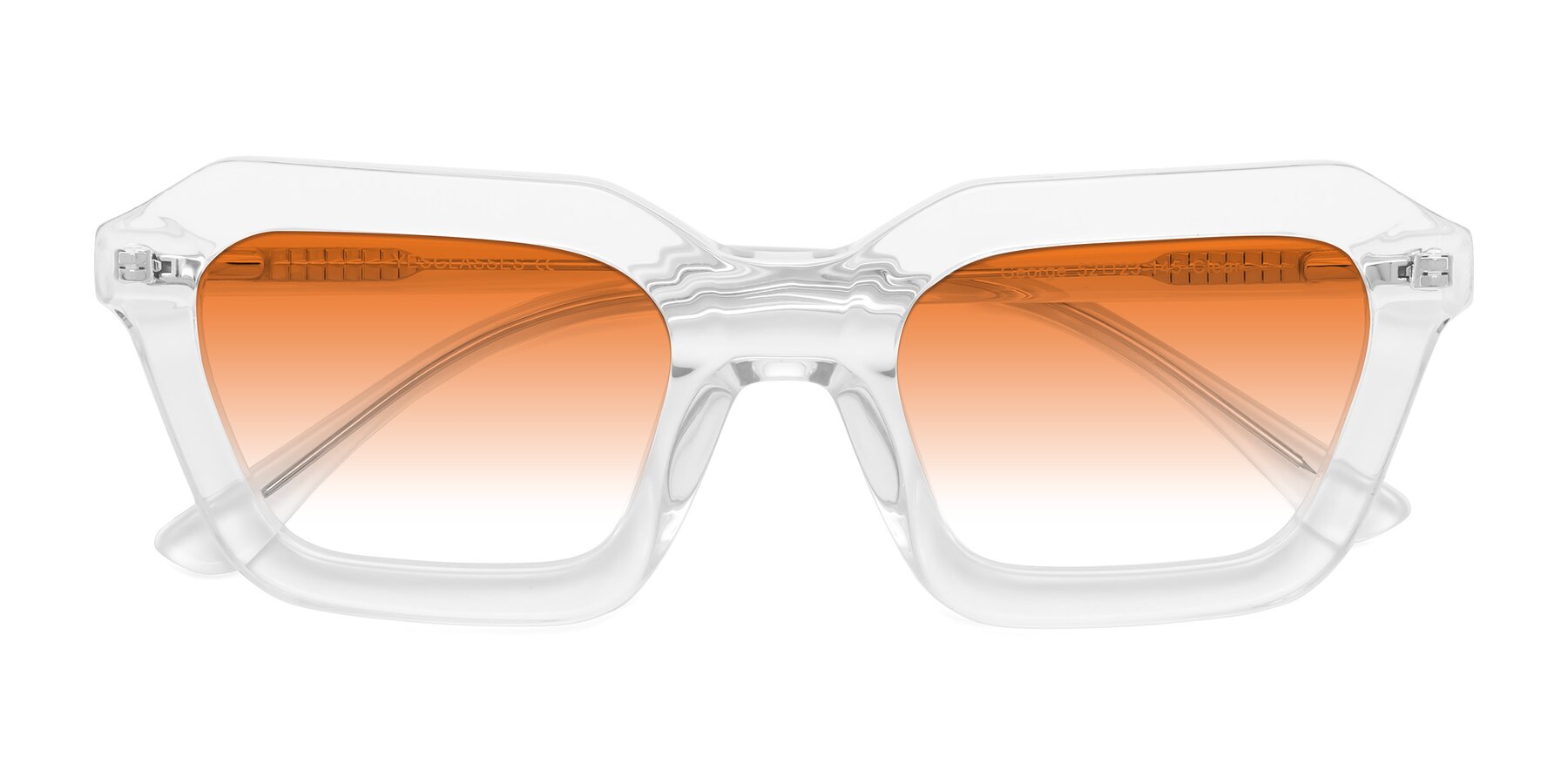 Folded Front of George in Clear with Orange Gradient Lenses