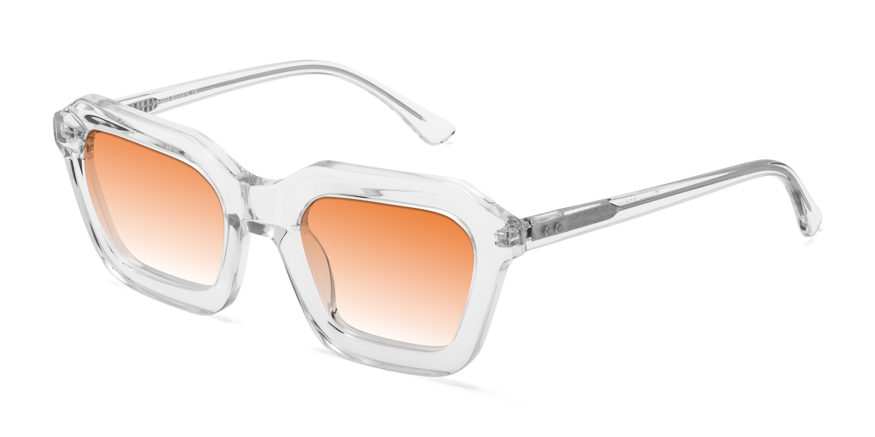 Angle of George in Clear with Orange Gradient Lenses