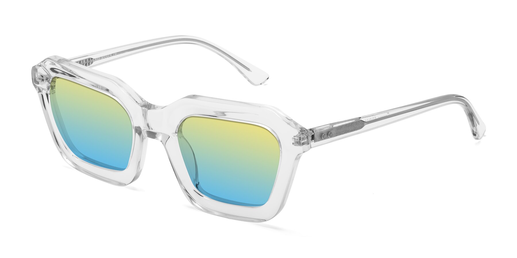 Angle of George in Clear with Yellow / Blue Gradient Lenses