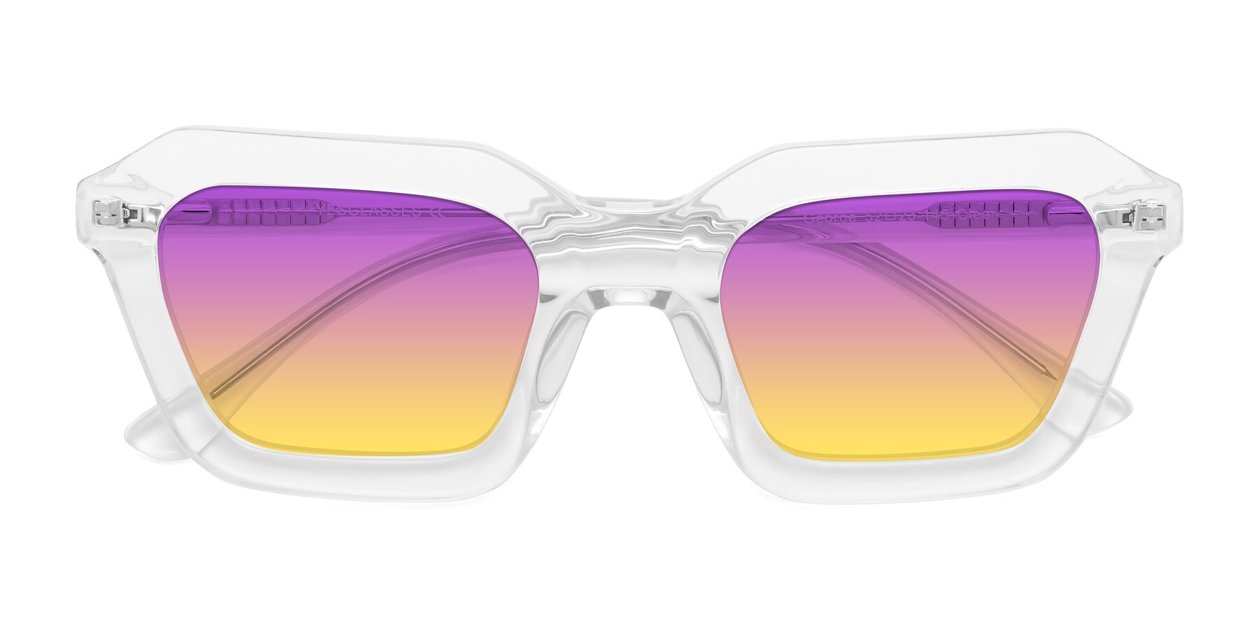 Folded Front of George in Clear with Purple / Yellow Gradient Lenses