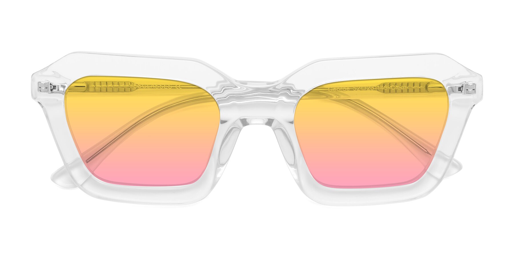 Folded Front of George in Clear with Yellow / Pink Gradient Lenses