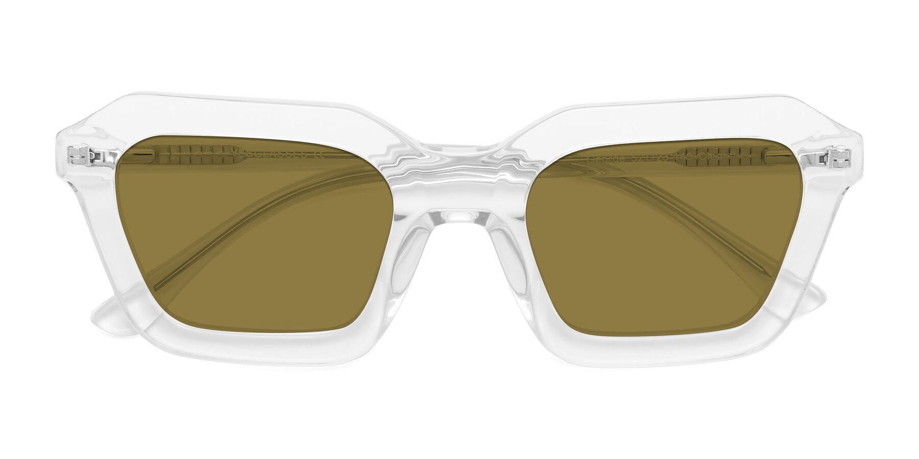 Folded Front of George in Clear with Brown Polarized Lenses