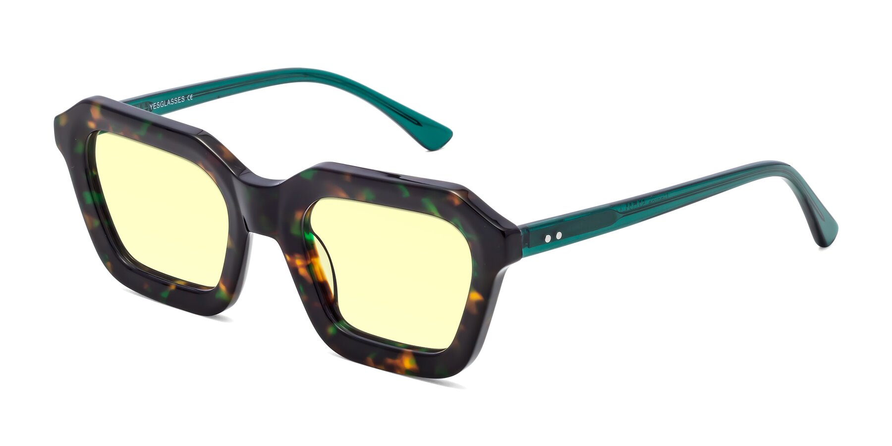Angle of George in Green Tortoise with Light Yellow Tinted Lenses