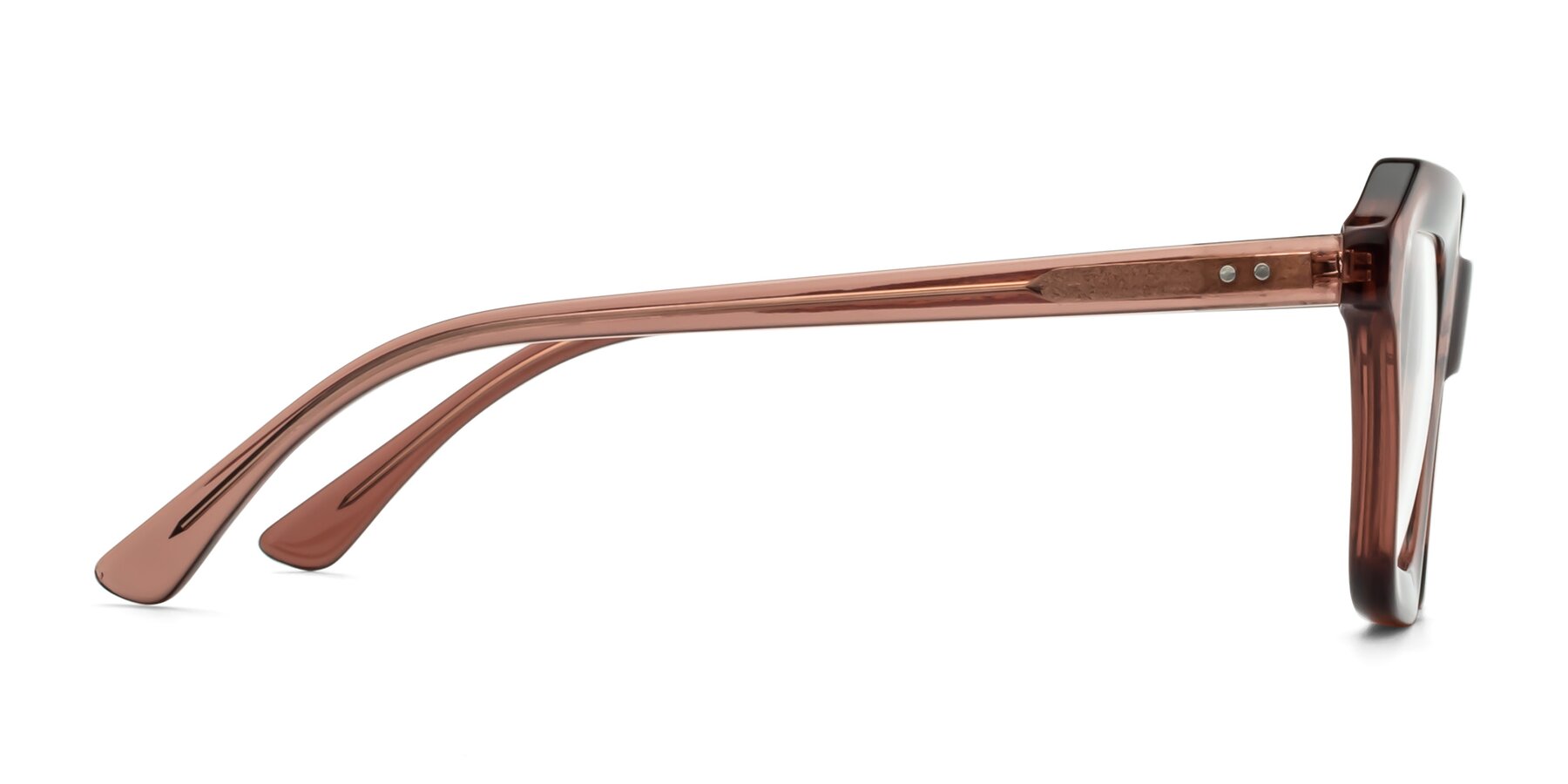 Side of George in Brown with Clear Eyeglass Lenses