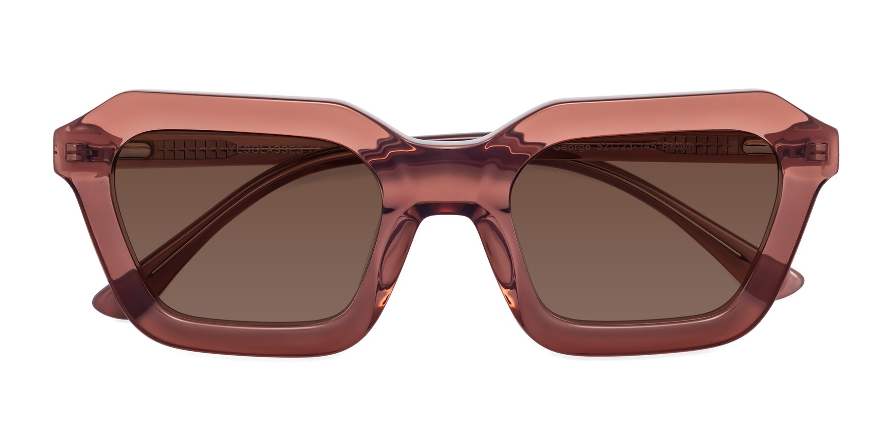 Folded Front of George in Brown with Brown Tinted Lenses