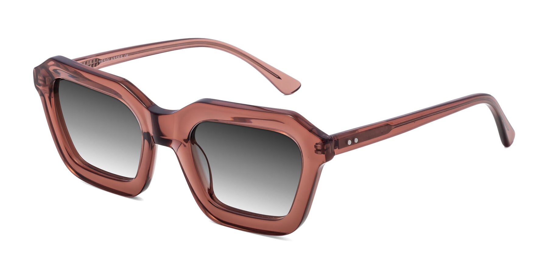 Angle of George in Brown with Gray Gradient Lenses