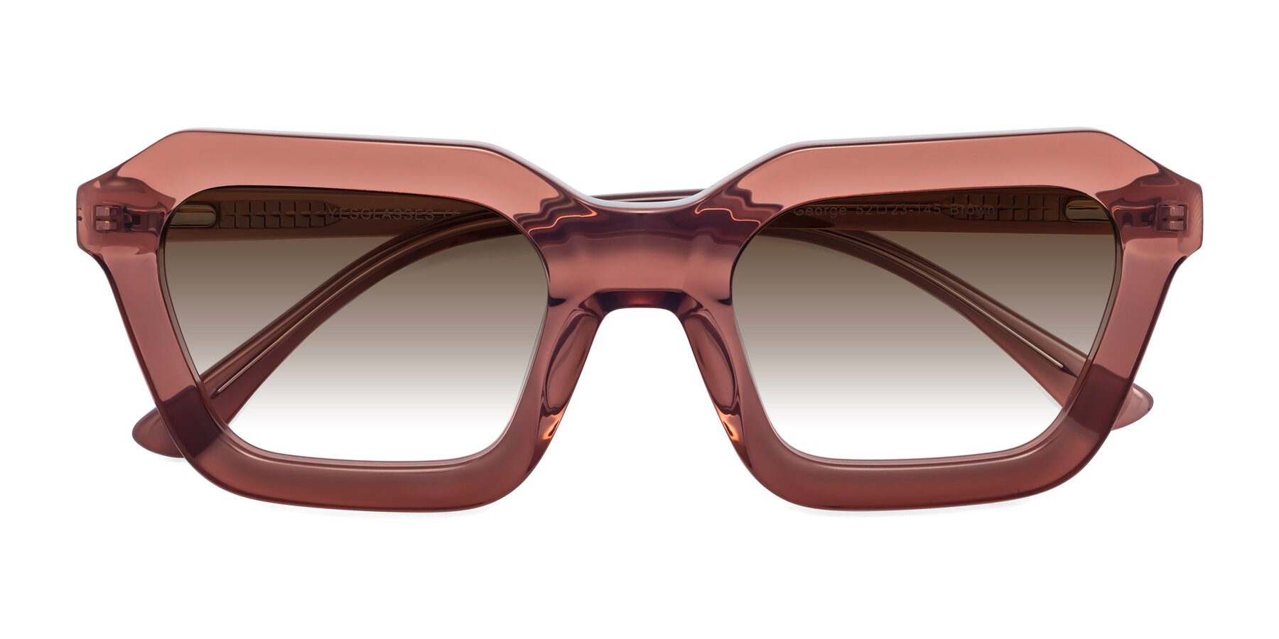Folded Front of George in Brown with Brown Gradient Lenses