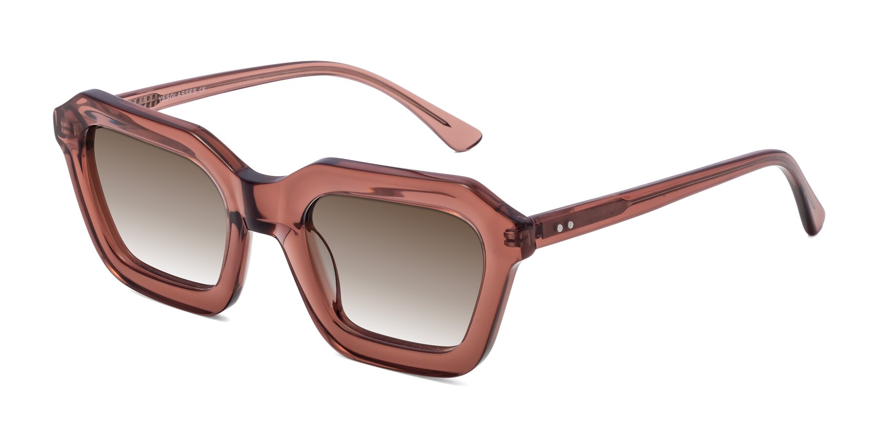 Angle of George in Brown with Brown Gradient Lenses