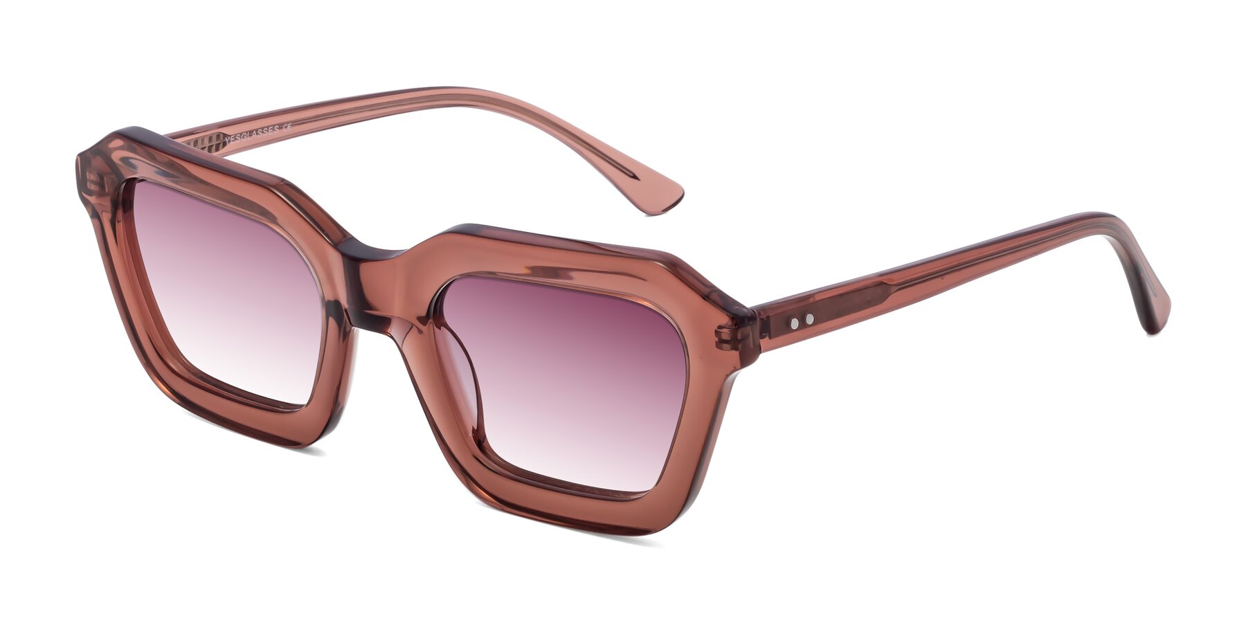 Angle of George in Brown with Wine Gradient Lenses