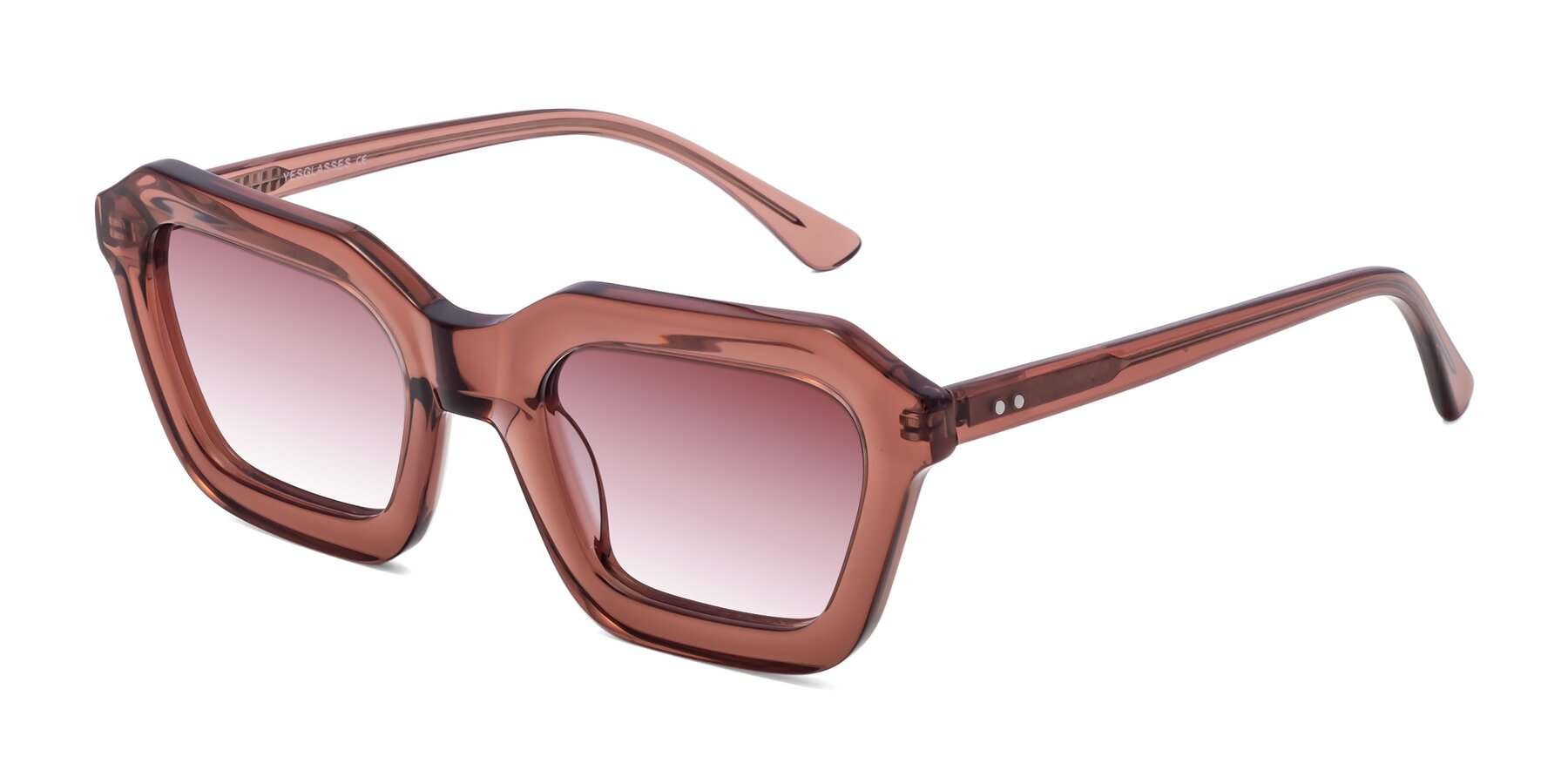 Angle of George in Brown with Garnet Gradient Lenses