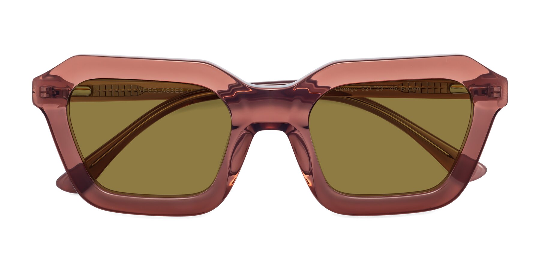 Folded Front of George in Brown with Brown Polarized Lenses