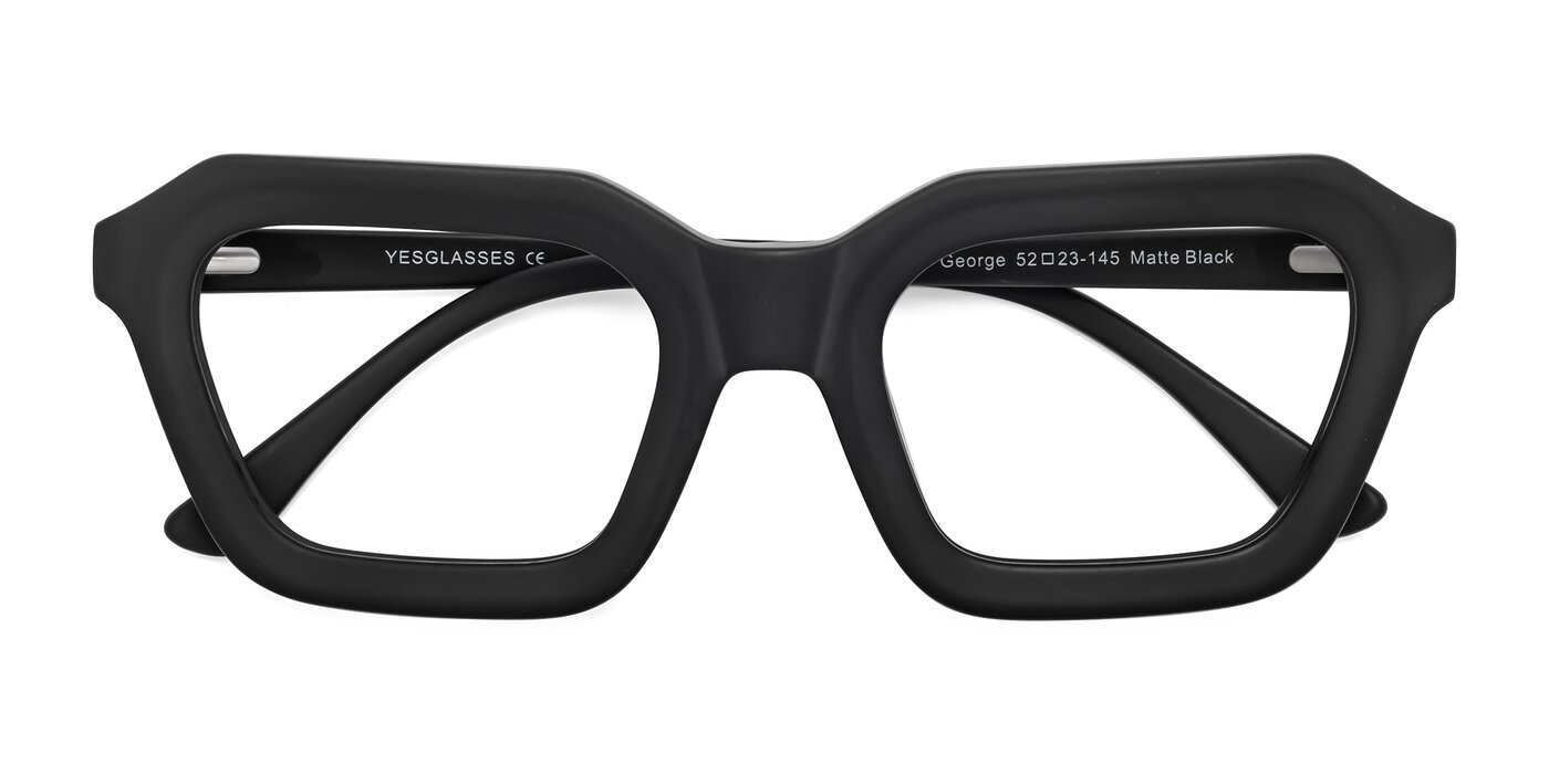 George - Matte Black Eyeglasses
