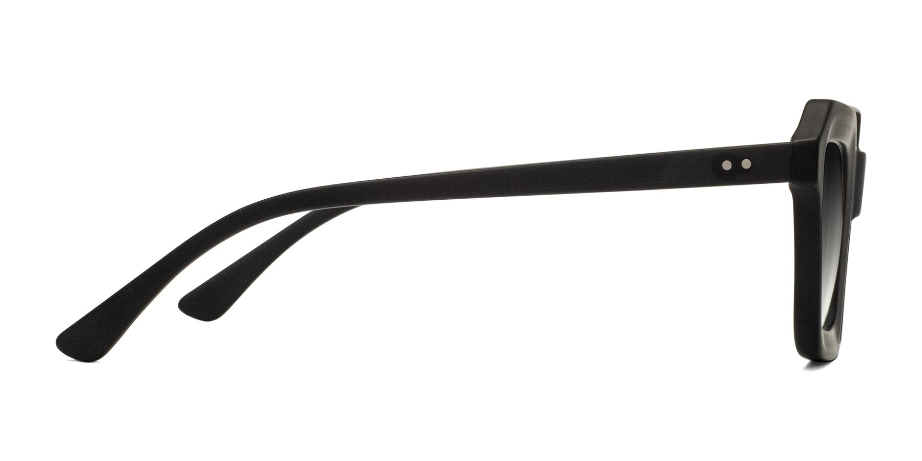 Side of George in Matte Black with Gray Gradient Lenses