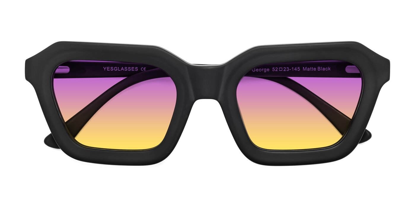 George - Matte Black Gradient Sunglasses
