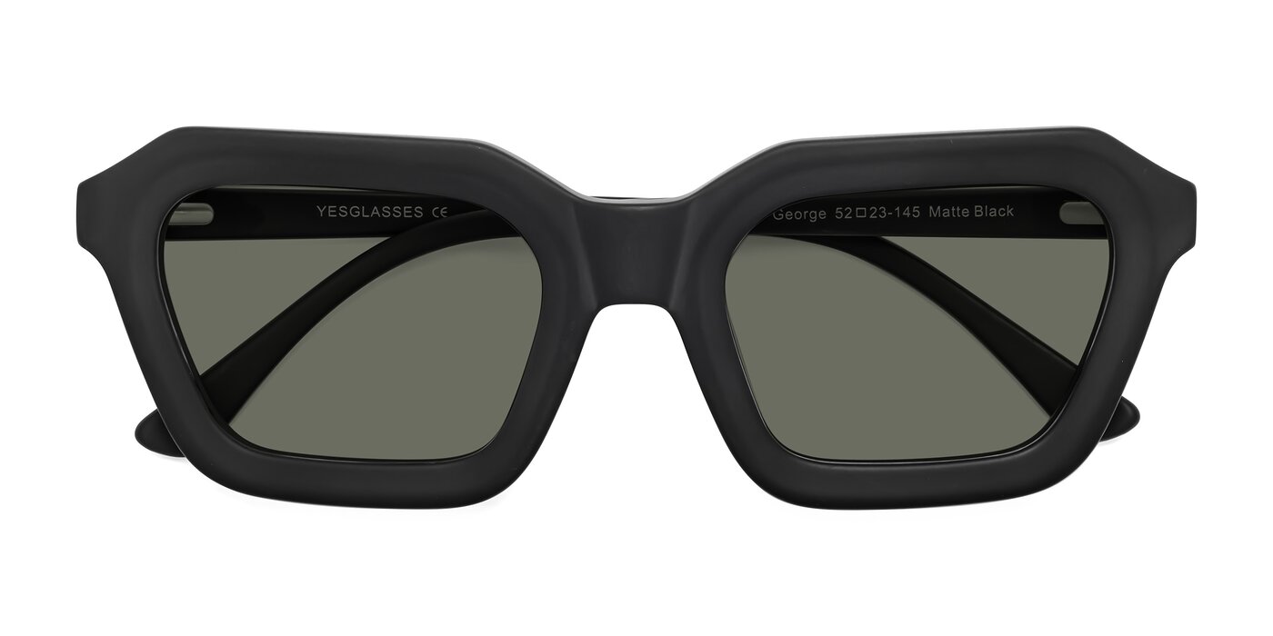 George - Matte Black Polarized Sunglasses