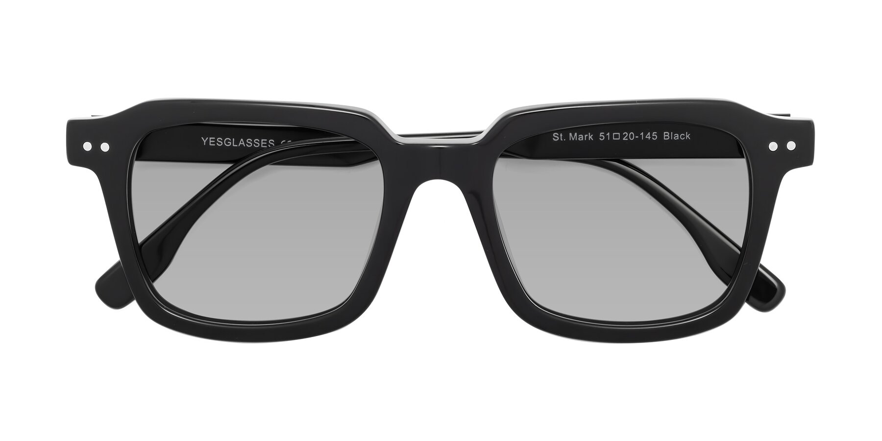 Folded Front of St. Mark in Black with Light Gray Tinted Lenses