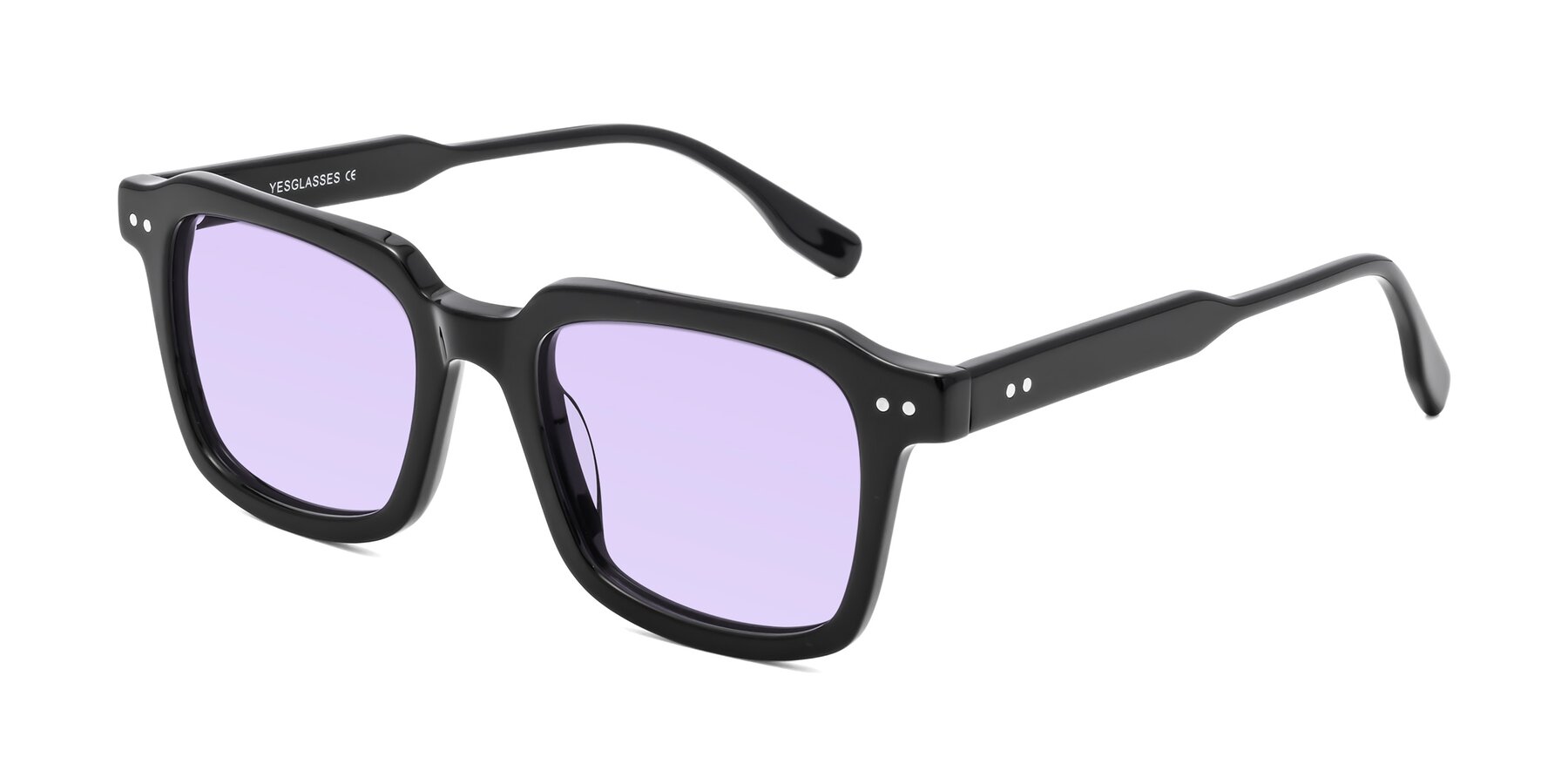 Angle of St. Mark in Black with Light Purple Tinted Lenses