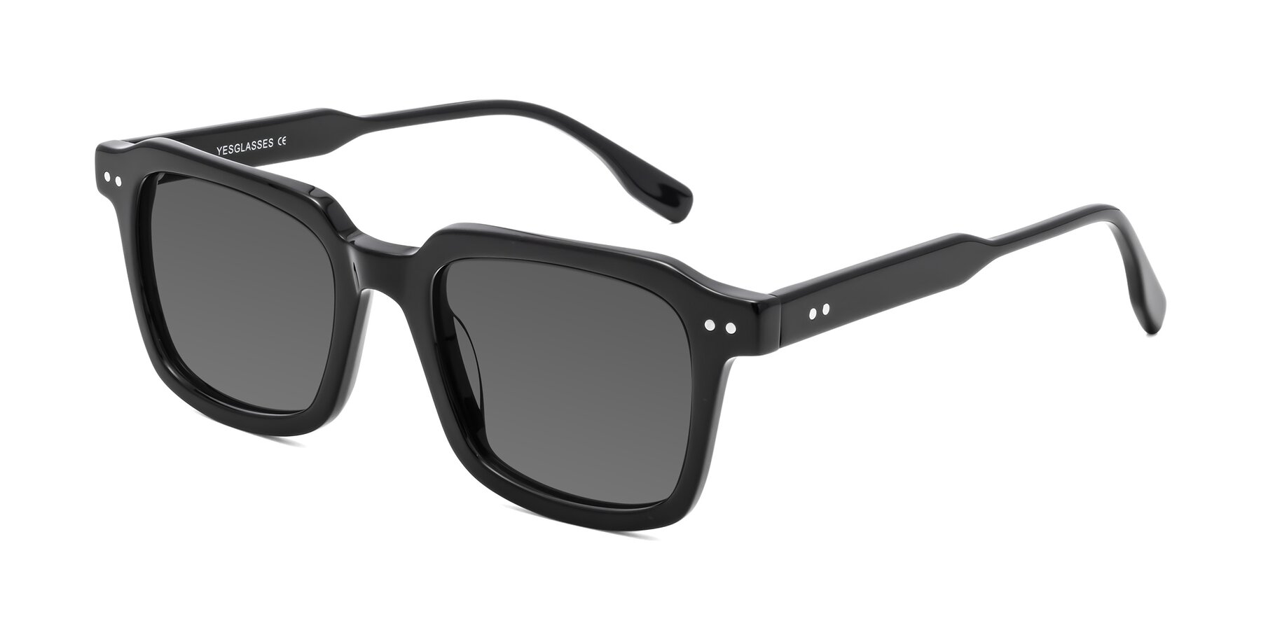 Angle of St. Mark in Black with Medium Gray Tinted Lenses