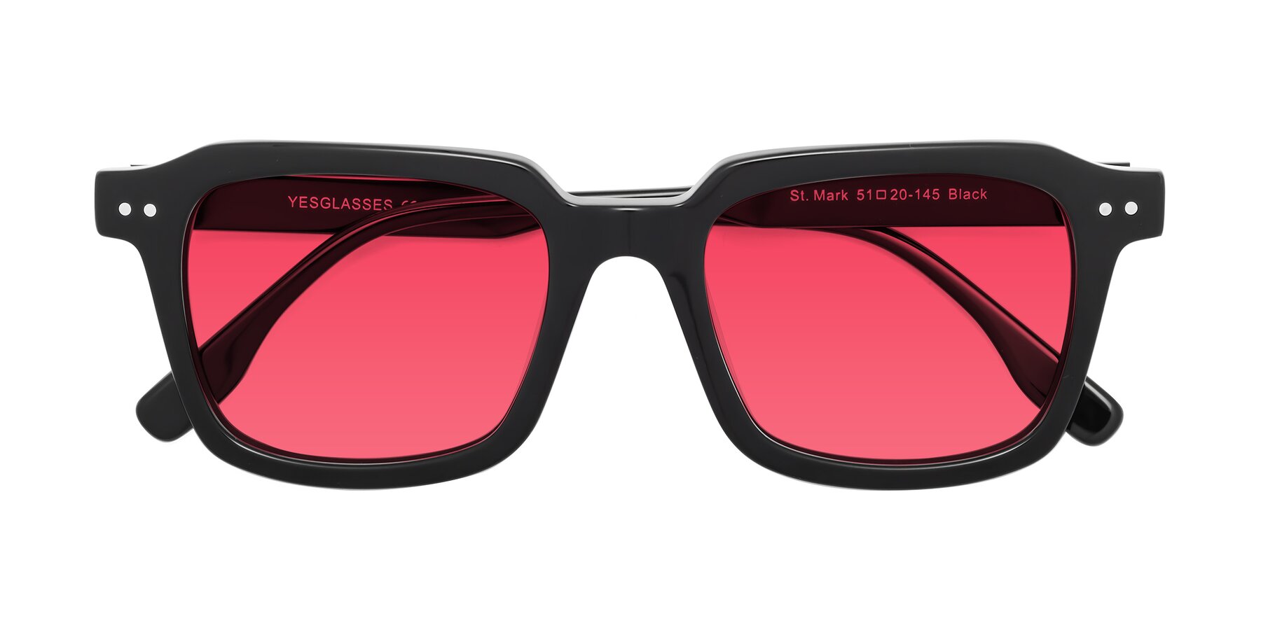 Folded Front of St. Mark in Black with Red Tinted Lenses