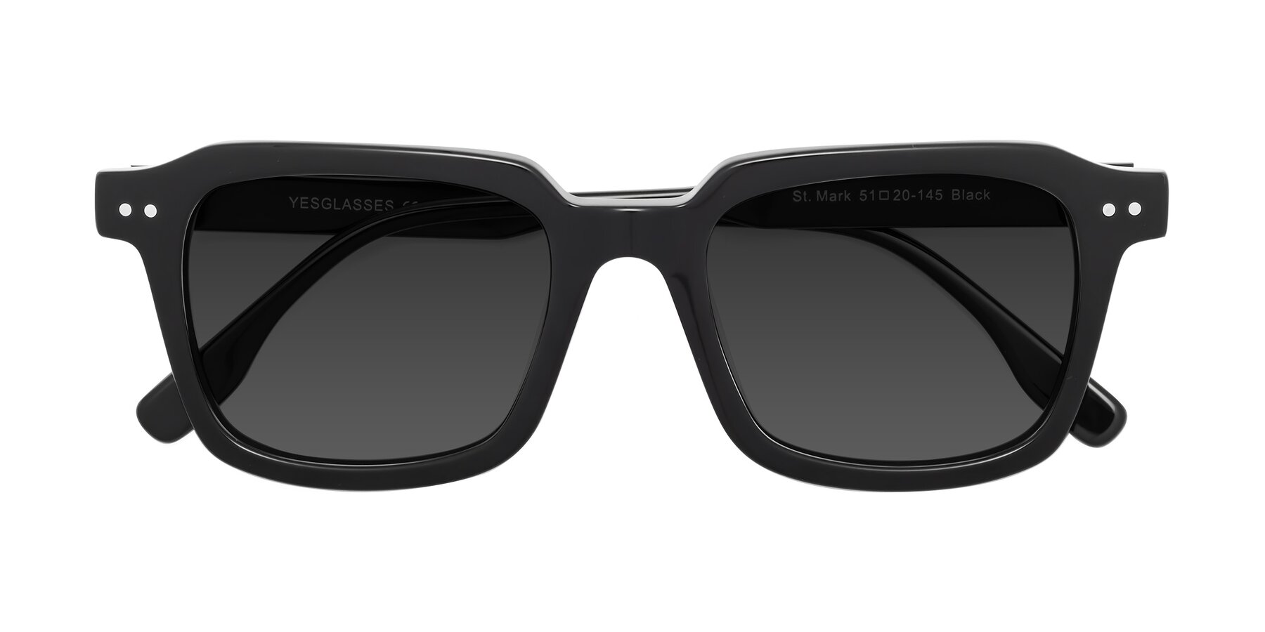Folded Front of St. Mark in Black with Gray Tinted Lenses