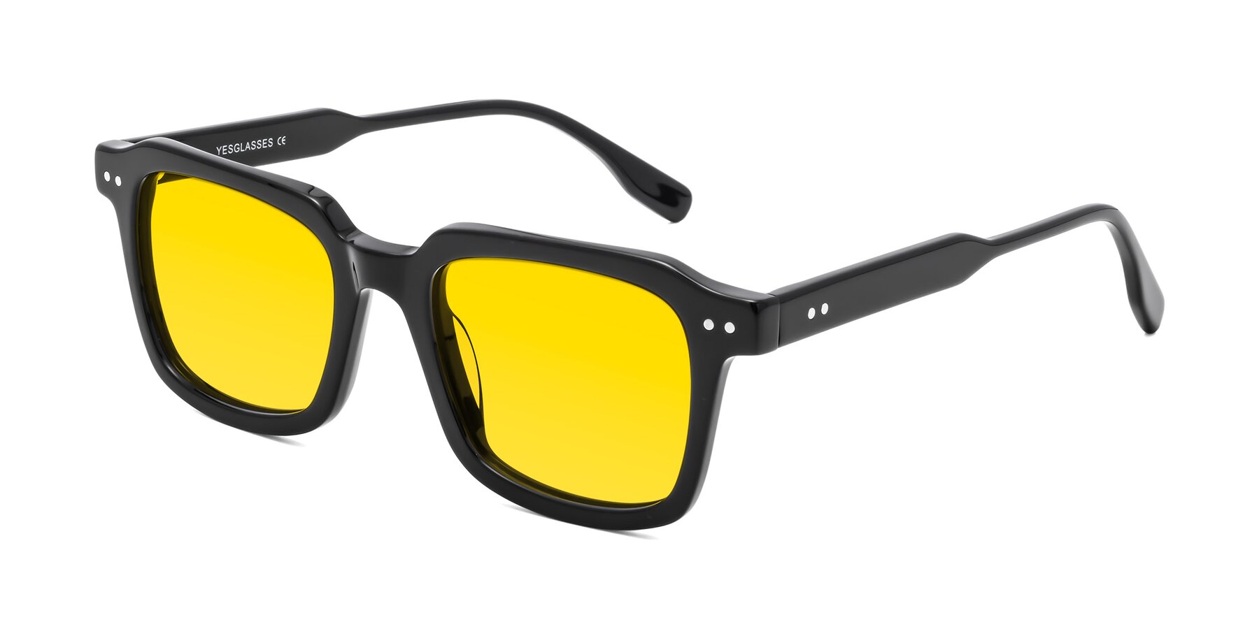 Angle of St. Mark in Black with Yellow Tinted Lenses