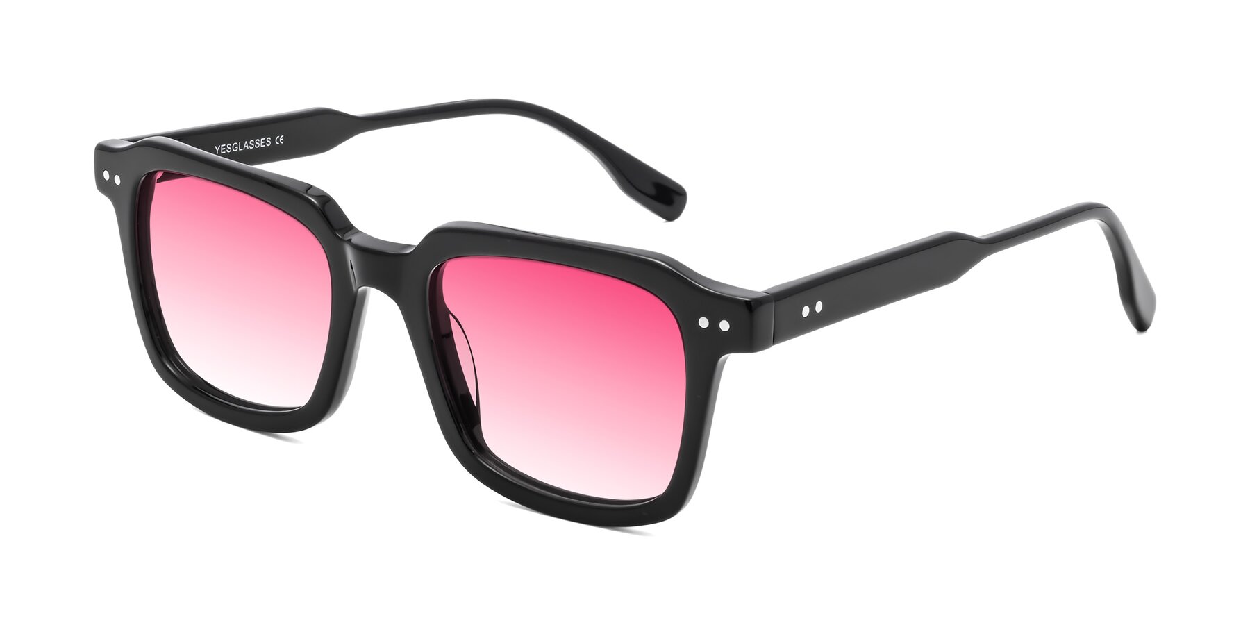 Angle of St. Mark in Black with Pink Gradient Lenses