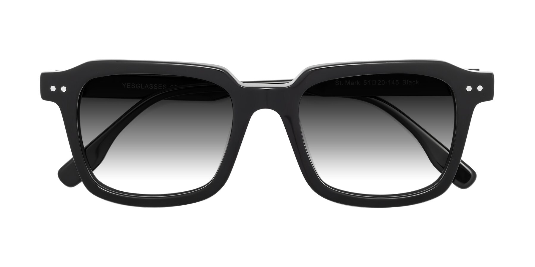 Folded Front of St. Mark in Black with Gray Gradient Lenses