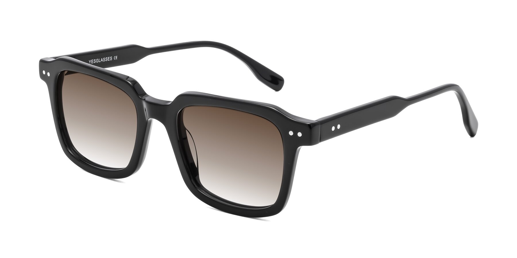 Angle of St. Mark in Black with Brown Gradient Lenses